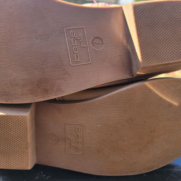 Bebe Girls Pink Embroidered Side Zip Cowgirl Boots Girls Size 7 - Picture 7 of 14